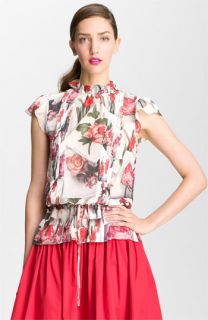 Ted Baker London Floral Pages Print High Neck Top