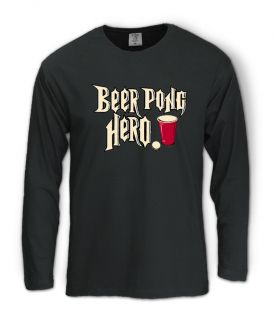  Long Sleeve T Shirt Flip Cup Beer College Party Drinking Drunk