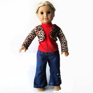 3PCs Fashion F01 Doll Clothes outfit for 18 american girl new