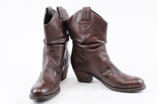 Civico 10 Brown 8 8 5 Leather Slouch Western Cowboy Boot Shoe Mismate