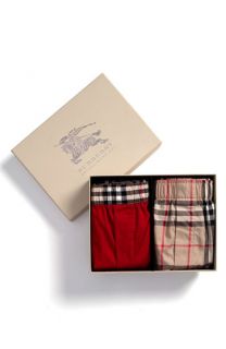 Burberry Check Print Woven Boxers (2 Pack)