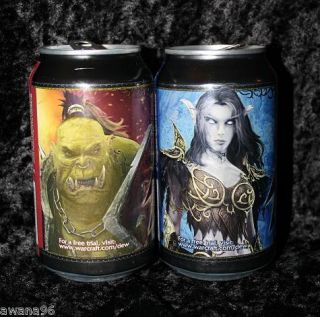 Mountain Dew World of Warcraft Collectible Cans WOW COH