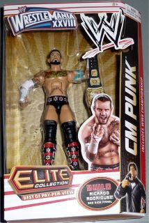 CM PUNK WWE Mattel Elite BOPPV Wrestlemania 28 Build a Ricardo