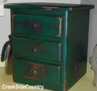 Primitive Countr Wood Coffee Maker Cover Hunter Green