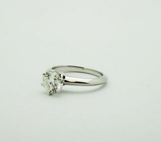 Tiffany & Co. Set of Platinum Engagement Ring and Wedding Band