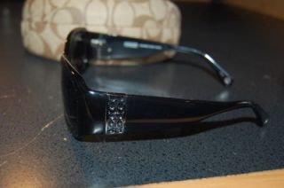 Coach Sunglass with Case Bronwen S829 Black with Silver Tone Accents