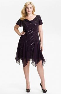 J Kara Beaded Chiffon Dress (Plus)