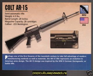 Colt AR 15 Rifle Atlas Gun Classic Firearms Card