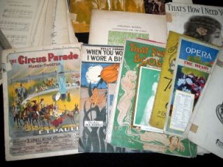 lot of antique sheet music 1800 s early 1900 s