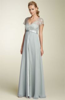 JS Collections Lace & Chiffon Empire Gown