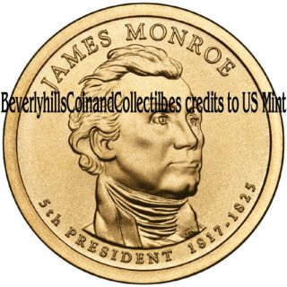  Monroe Presidential Dollar Philadelphia Denver Position B   2 Coins