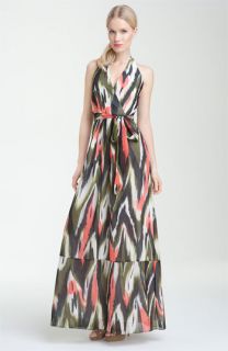 Milly Gustavia Ikat Print Halter Dress
