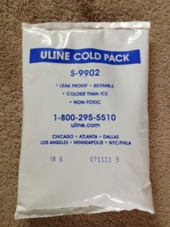 Gel Cold Packs Leak Proof Reusable Colder Than Ice Non Toxic Lot of 5