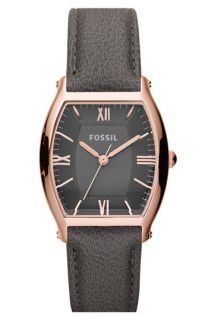 Fossil Wallace Tonneau Leather Strap Watch