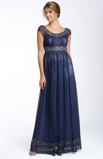 Adrianna Papell Beaded Chiffon Gown