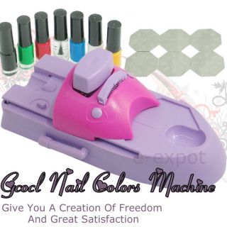 Nail Art Colors Printing Machine Polish DIY Stamper Kit