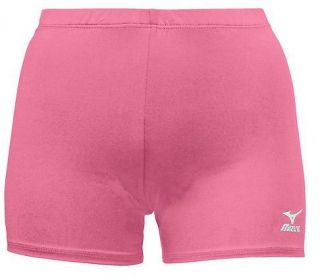  new mizuno vortex volleyball low rise shorts spandex pink adult medium