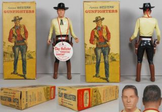 Hartland 1950s Cowboy Gunfighter Clay Hollister Solid Box All Original