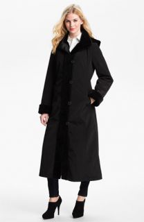 Gallery Long Storm Coat with Faux Fur Lining