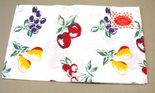Vintage Style La Fruit 100 Cotton Tablecloth 52 Square New