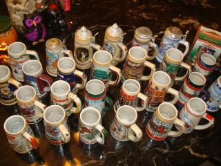 Anheuser Busch Budweiser Beer Stein Collection 27 pieces Early 1980s
