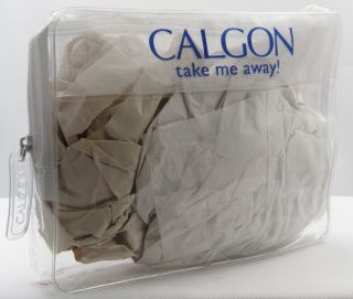 Lot of 10 Clear Calgon Zippered Cosmetic Bags