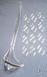 Clear Plastic Punchbowl Ladle 12 Plastic Punch Bowl Cup Hooks Hangers
