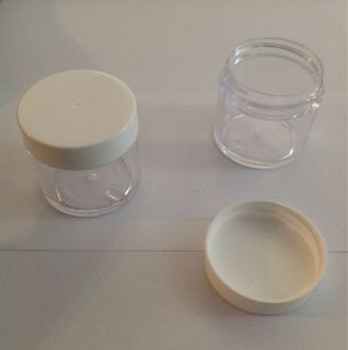oz Clear Plastic Jars, containers,organizer cups with screw on lids