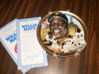 Willie Mays Collectors Baseball Plate 1993