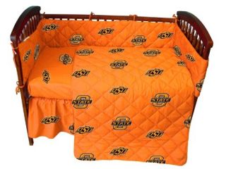 Oklahoma State (OKState) Cowboys 5 piece Baby Crib Bedding Set