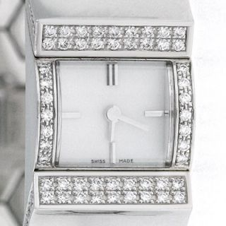 Van Cleef Arpels Ladys Diamond Wristwatch 18K White Gold
