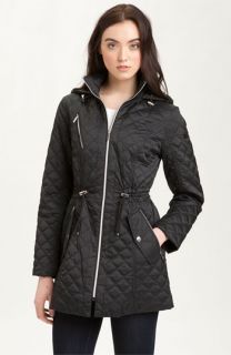 Laundry by Shelli Segal Hooded Quilt Anorak