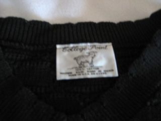 nwot college point woman s black sweater size large
