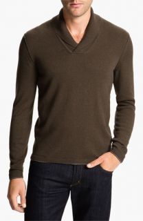 BOSS Black Palas Regular Fit Shawl Collar Cotton & Cashmere Sweater