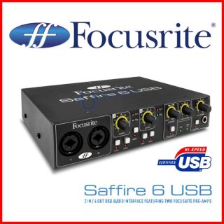 Focusrite Saffire 6 USB 2x4 USB Computer Audio Interface
