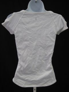 Como Shambhala White Cotton Cut Out T Shirt Blouse Sz S