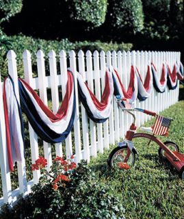 AMERICAN FLAG BANNER BUNTING PATRIOTIC OUTDOOR PORCH RED, WHITE AND