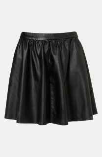 Topshop Faux Leather Skater Skirt