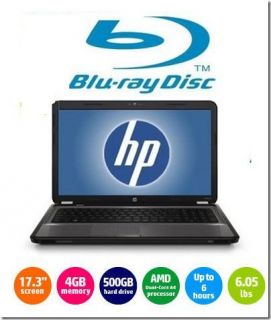 Brand New HP 17 3 LED Laptop Dual Core Blu Ray DVD 4GB RAM 500 GB HD