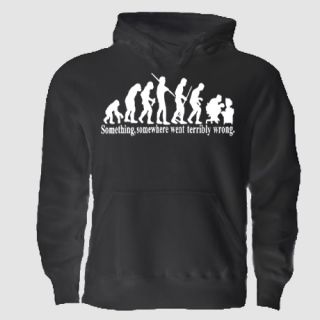 Evolution Something Went Wrong Computer Hoodie Funny