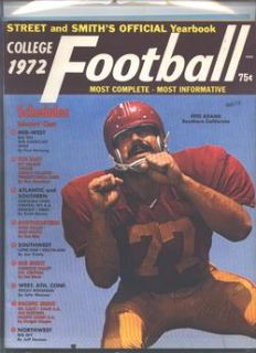 1972 Street Smiths College Football Yearbook Cover Pete Adams USC