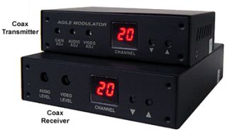 Composite Video Audio Signal Extender Over RG6 Coax