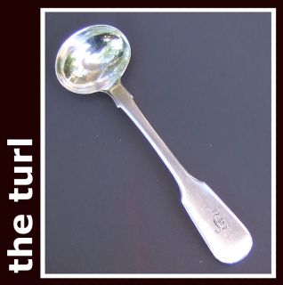 GOOD SILVER CONDIMENT SPOON FIDDLEBACK PATTERN EXETER 1832