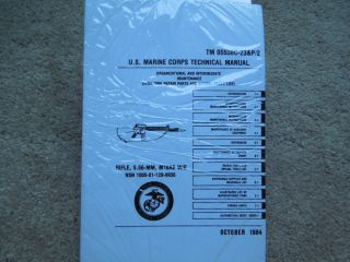 USGI Marine Corps Tech USMC Manual Colt AR Rifle 15