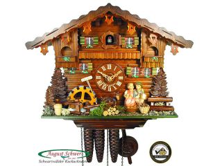 Black Forest Cuckoo Clock Music Kissing Couple 14in New