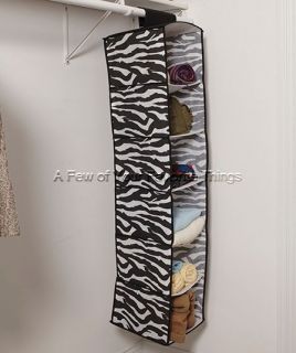 Zebra Print 6 Shelf Bedroom Closet Storage Laundry Clothes Shoe Rack