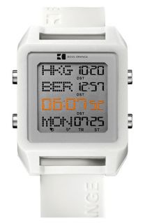 BOSS Orange Square Digital Silicone Strap Watch