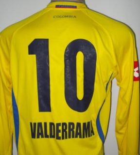 Original Lotto Colombia Soccer Jersey Valderrama 10