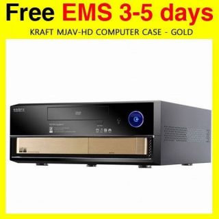  Slim PC Coolingsystem ATX Chassis Computer Case Gold EMS Free