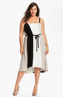 Calvin Klein Colorblock Jersey Dress (Plus)